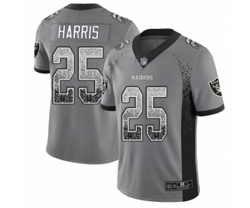 Men's Oakland Raiders #25 Erik Harris Limited Gray Rush Drift Fashion Football Jersey