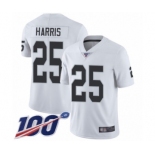 Men's Oakland Raiders #25 Erik Harris White Vapor Untouchable Limited Player 100th Season Football Jersey