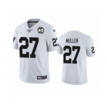 Men's Oakland Raiders #27 Trayvon Mullen White 60th Anniversary Vapor Untouchable Limited Player 100th Season Football Jersey