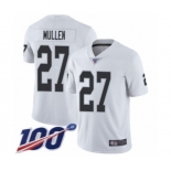 Men's Oakland Raiders #27 Trayvon Mullen White Vapor Untouchable Limited Player 100th Season Football Jersey