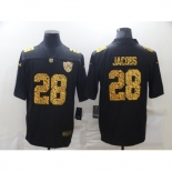 Men's Oakland Raiders #28 Josh Jacobs Black Nike Leopard Print Jersey