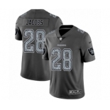 Men's Oakland Raiders #28 Josh Jacobs Gray Static Fashion Limited Football Jersey