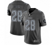 Men's Oakland Raiders #28 Josh Jacobs Gray Static Fashion Limited Football Jersey