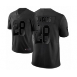 Men's Oakland Raiders #28 Josh Jacobs Limited Black City Edition Football Jersey