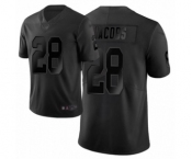 Men's Oakland Raiders #28 Josh Jacobs Limited Black City Edition Football Jersey