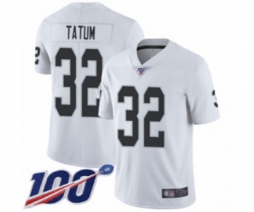 Men's Oakland Raiders #32 Jack Tatum White Vapor Untouchable Limited Player 100th Season Football Jersey