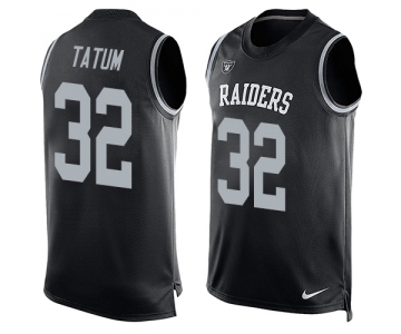 Men's Oakland Raiders #32 Marcus Allen Limited Black Player Name & Number Tank Top Football Jersey