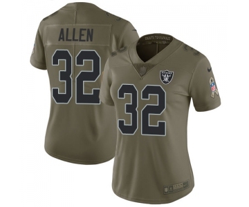 Men's Oakland Raiders #32 Marcus Allen Limited Olive 2017 Salute to Service Football Jersey