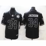 Men's Oakland Raiders #34 Bo Jackson Black 60th Anniversary Vapor Untouchable Limited Jersey