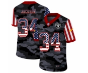 Men's Oakland Raiders #34 Bo Jackson Camo Flag Nike Limited Jersey