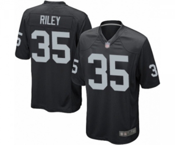 Men's Oakland Raiders #35 Curtis Riley Game Black Team Color Football Jersey