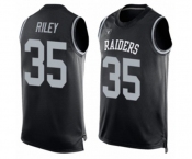 Men's Oakland Raiders #35 Curtis Riley Limited Black Player Name & Number Tank Top Football Jersey