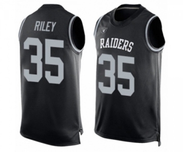 Men's Oakland Raiders #35 Curtis Riley Limited Black Player Name & Number Tank Top Football Jersey