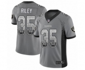 Men's Oakland Raiders #35 Curtis Riley Limited Gray Rush Drift Fashion Football Jersey