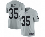 Men's Oakland Raiders #35 Curtis Riley Limited Silver Inverted Legend Football Jersey