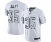 Men's Oakland Raiders #35 Curtis Riley Limited White Rush Vapor Untouchable Football Jersey