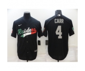 Men's Oakland Raiders #4 Derek Carr Black Mexico Nike Limited Jersey