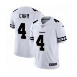 Men's Oakland Raiders #4 Derek Carr White Team Logo Cool Edition Jersey