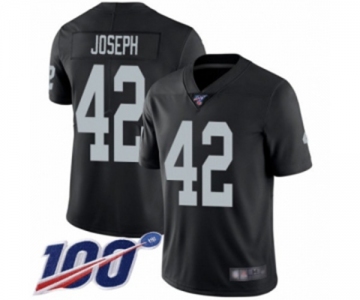 Men's Oakland Raiders #42 Karl Joseph Black Team Color Vapor Untouchable Limited Player 100th Season Football Jersey