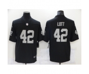 Men's Oakland Raiders #42 Ronnie Lott Nike Black Retired Player Limited Jersey