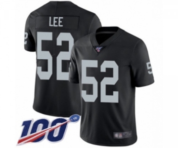 Men's Oakland Raiders #52 Marquel Lee Black Team Color Vapor Untouchable Limited Player 100th Season Football Jersey