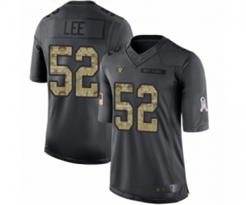 Men's Oakland Raiders #52 Marquel Lee Limited Black 2016 Salute to Service Football Jersey