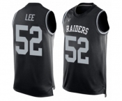 Men's Oakland Raiders #52 Marquel Lee Limited Black Player Name & Number Tank Top Football Jersey