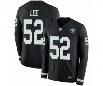 Men's Oakland Raiders #52 Marquel Lee Limited Black Therma Long Sleeve Football Jersey