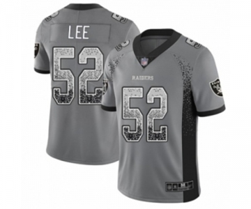 Men's Oakland Raiders #52 Marquel Lee Limited Gray Rush Drift Fashion Football Jersey