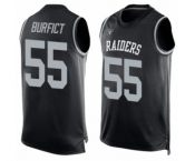 Men's Oakland Raiders #55 Vontaze Burfict Limited Black Player Name & Number Tank Top Football Jersey