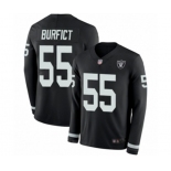 Men's Oakland Raiders #55 Vontaze Burfict Limited Black Therma Long Sleeve Football Jersey