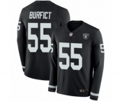 Men's Oakland Raiders #55 Vontaze Burfict Limited Black Therma Long Sleeve Football Jersey