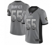 Men's Oakland Raiders #55 Vontaze Burfict Limited Gray Rush Drift Fashion Football Jersey