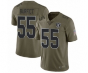 Men's Oakland Raiders #55 Vontaze Burfict Limited Olive 2017 Salute to Service Football Jersey