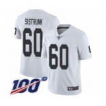 Men's Oakland Raiders #60 Otis Sistrunk White Vapor Untouchable Limited Player 100th Season Football Jersey