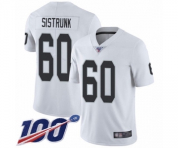 Men's Oakland Raiders #60 Otis Sistrunk White Vapor Untouchable Limited Player 100th Season Football Jersey