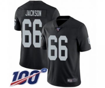 Men's Oakland Raiders #66 Gabe Jackson Black Team Color Vapor Untouchable Limited Player 100th Season Football Jersey