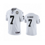 Men's Oakland Raiders #7 Mike Glennon White 60th Anniversary Vapor Untouchable Limited Player 100th Season Football Jersey