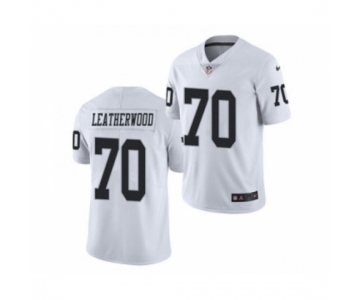 Men's Oakland Raiders #70 Alex Leatherwood 2021 Football Draft White Vapor Untouchable Limited Jersey