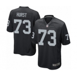 Men's Oakland Raiders #73 Maurice Hurst Game Black Team Color Football Jersey