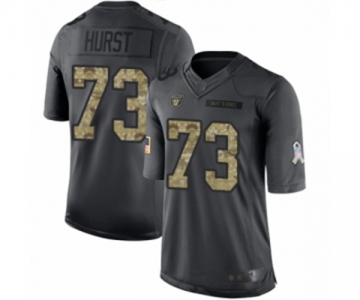 Men's Oakland Raiders #73 Maurice Hurst Limited Black 2016 Salute to Service Football Jersey