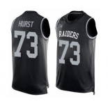 Men's Oakland Raiders #73 Maurice Hurst Limited Black Player Name & Number Tank Top Football Jer