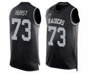 Men's Oakland Raiders #73 Maurice Hurst Limited Black Player Name & Number Tank Top Football Jer