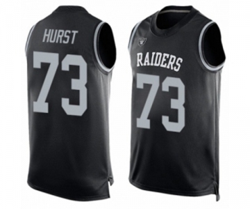 Men's Oakland Raiders #73 Maurice Hurst Limited Black Player Name & Number Tank Top Football Jer