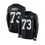 Men's Oakland Raiders #73 Maurice Hurst Limited Black Therma Long Sleeve Football Jersey