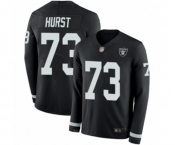 Men's Oakland Raiders #73 Maurice Hurst Limited Black Therma Long Sleeve Football Jersey