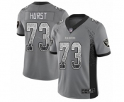 Men's Oakland Raiders #73 Maurice Hurst Limited Gray Rush Drift Fashion Football Jersey