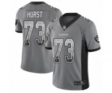 Men's Oakland Raiders #73 Maurice Hurst Limited Gray Rush Drift Fashion Football Jersey