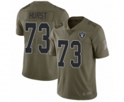 Men's Oakland Raiders #73 Maurice Hurst Limited Olive 2017 Salute to Service Football Jersey