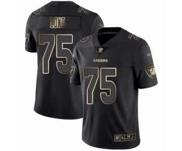 Men's Oakland Raiders #75 Howie Long Black Gold Vapor Untouchable Limited Football Jersey